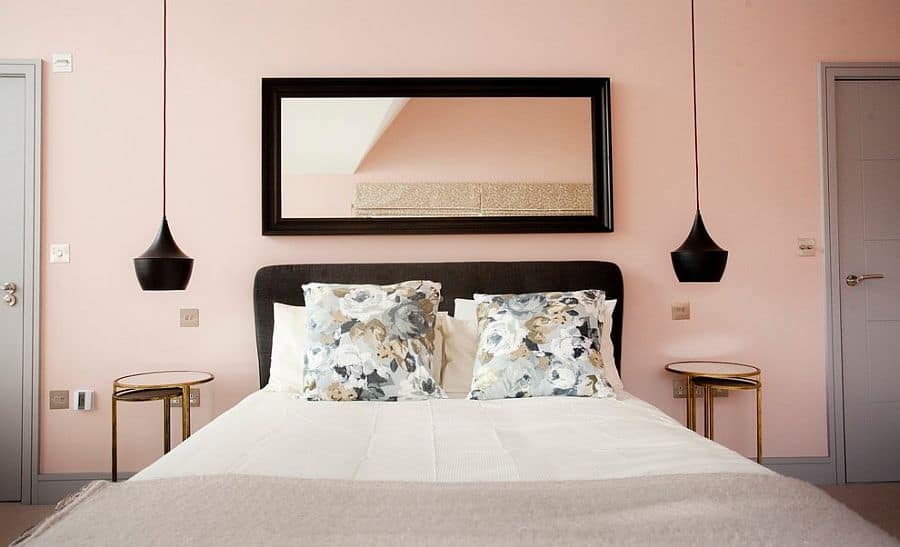 bilik tidur warna pastel merah jambu