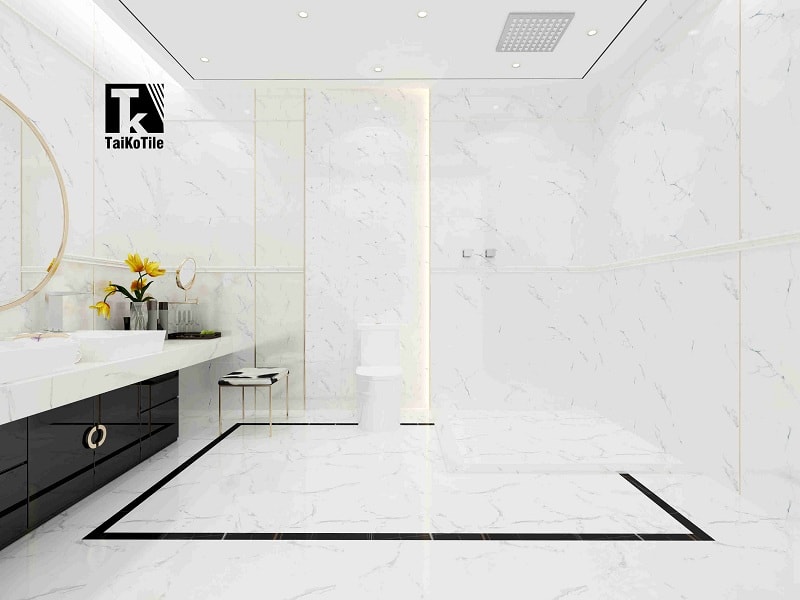 corak tile bilik air cantik dan simple