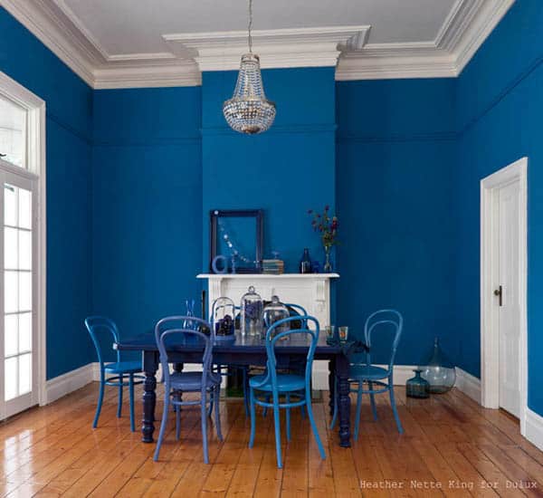 idea warna cat dinding biru